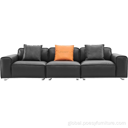 Modern Sofa Set Italian minimalist living room 7 seater leather sofas Factory